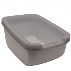 Catit Rimmed Cat Pan Warm Grey, 58702, cat Litter Pan, Catit, cat Housing Needs, catsmart, Housing Needs, Litter Pan